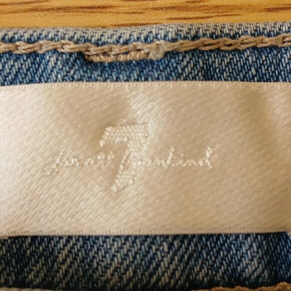 7 For All Mankind Easy Straight Jeans Light Blue Size 27 - Picture 3 of 8